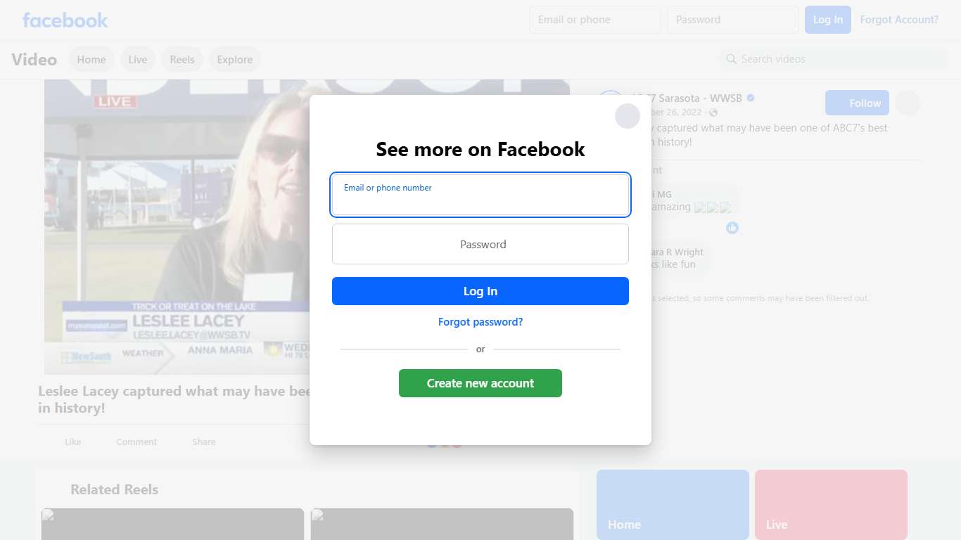 Leslee Lacey captured what may have been one of ABC7's best soundbite in history! | ABC7 Sarasota - WWSB | Facebook